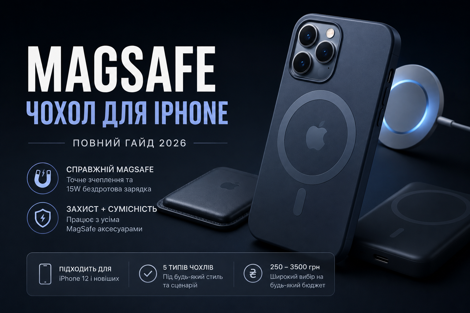 MagSafe чохол для iPhone: повний гайд 2026 — як вибрати та не переплатити