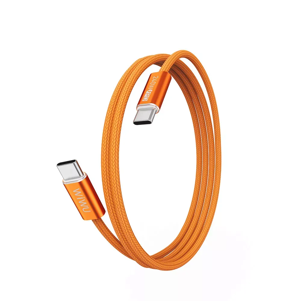 Кабель USB C to C 240W PD (1.5m) WiWU Wi-C101 — Orange — Wiwu