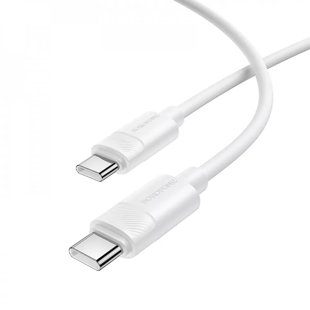 Кабель USB C to C 60W (1m) Borofone BX123 — White — Borofone