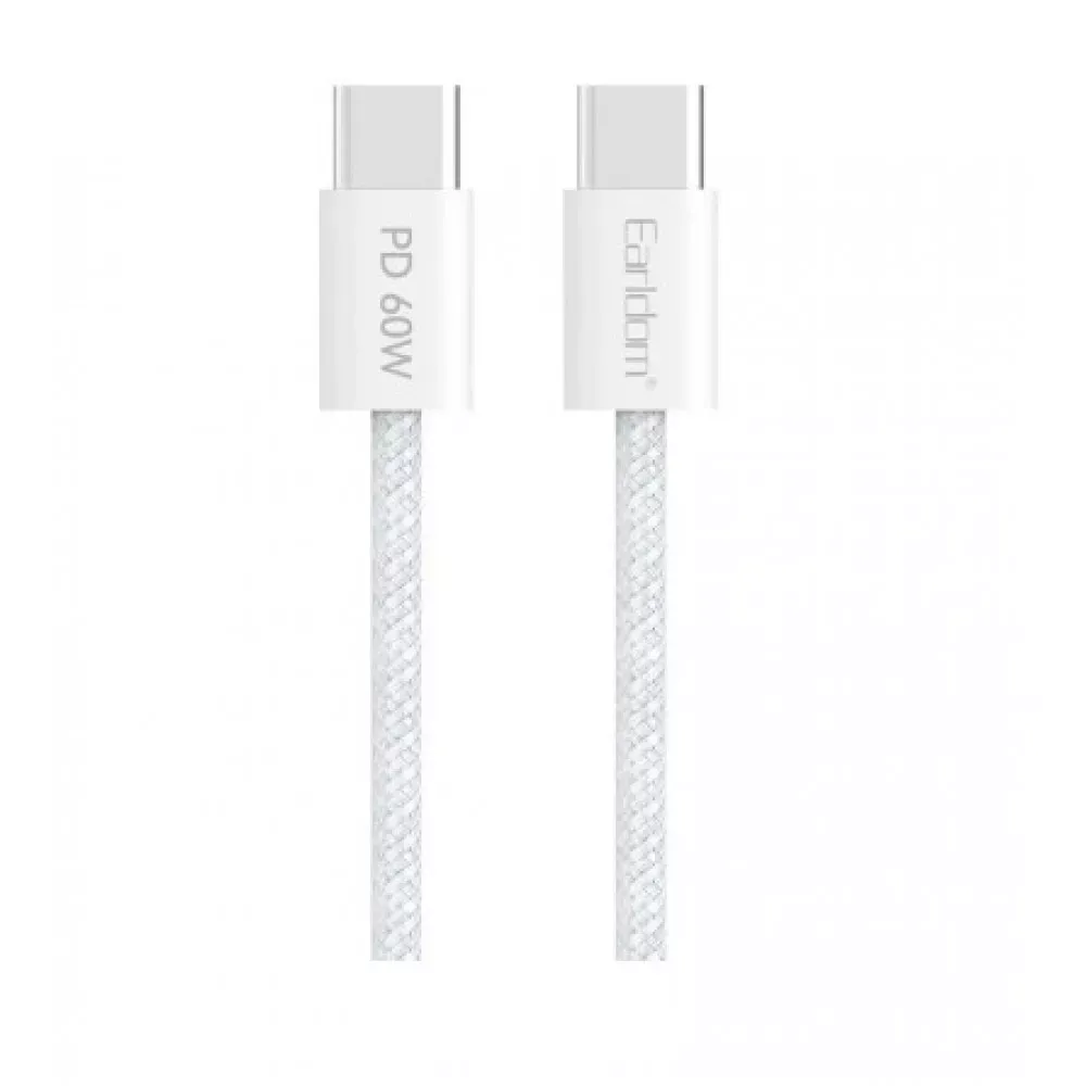 Cable USB C to C 60W (1m) Earldom EC-190C-C White — Earldom