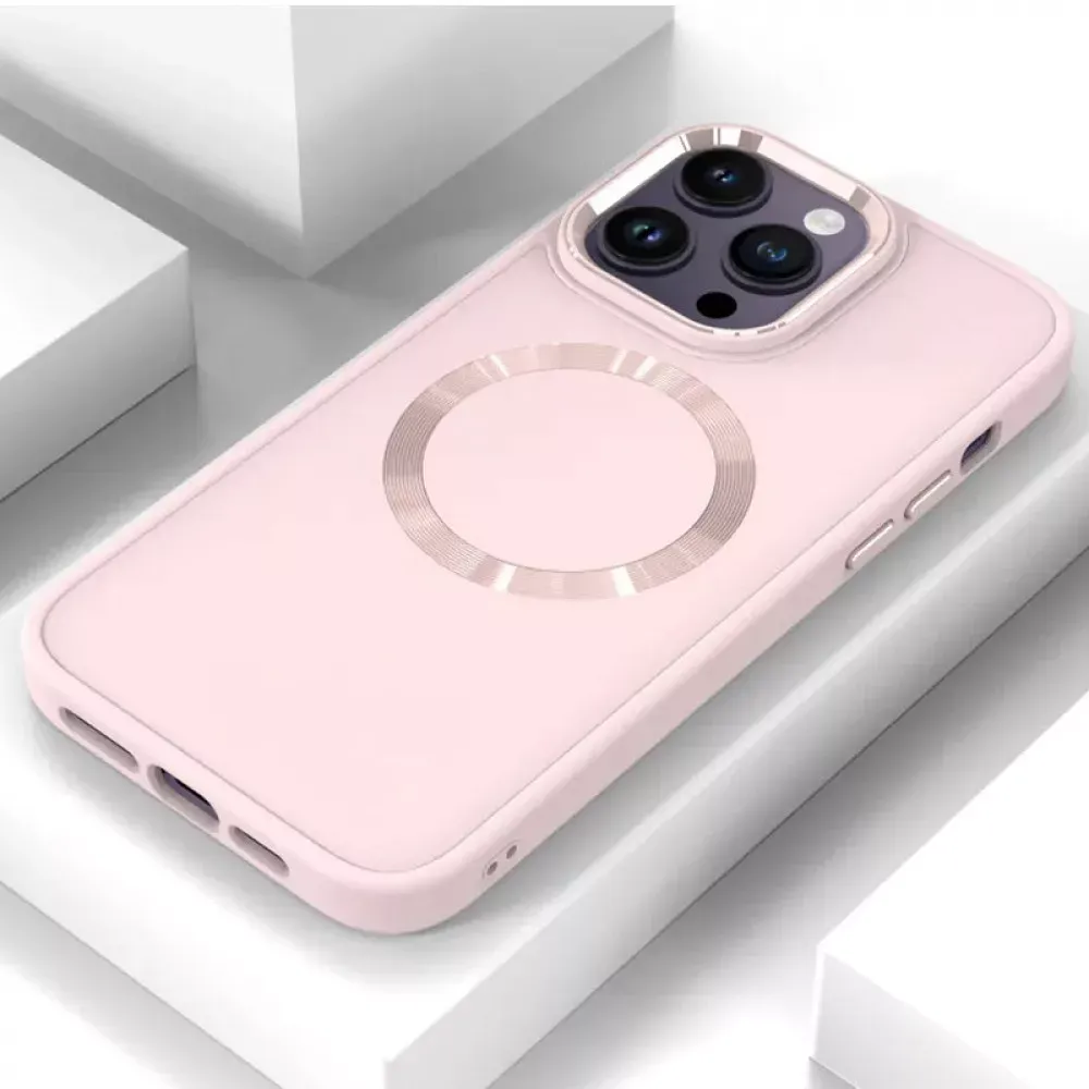 Metal Style Case With MagSafe iPhone 15 — Pink — Apple Apple iPhone 15