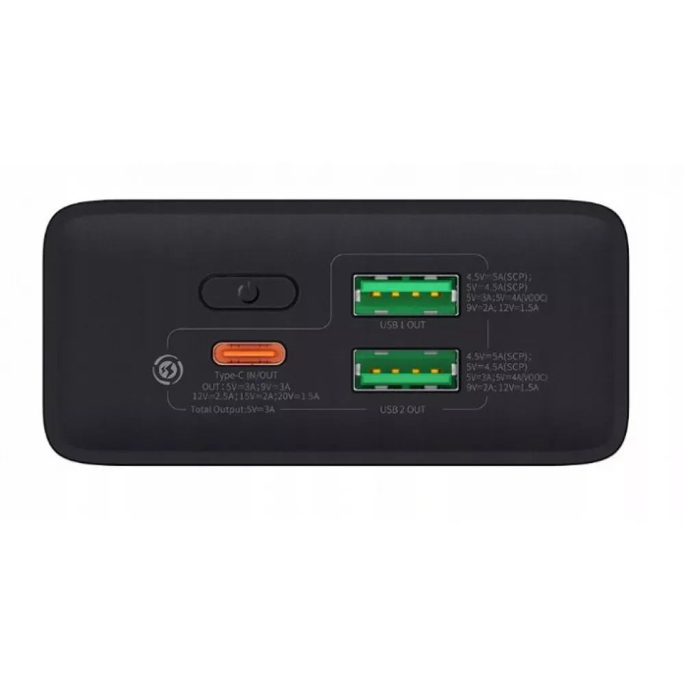 Power Bank 10000 mAh 30W Digital Display Baseus — PPAD040002 White — фото 5