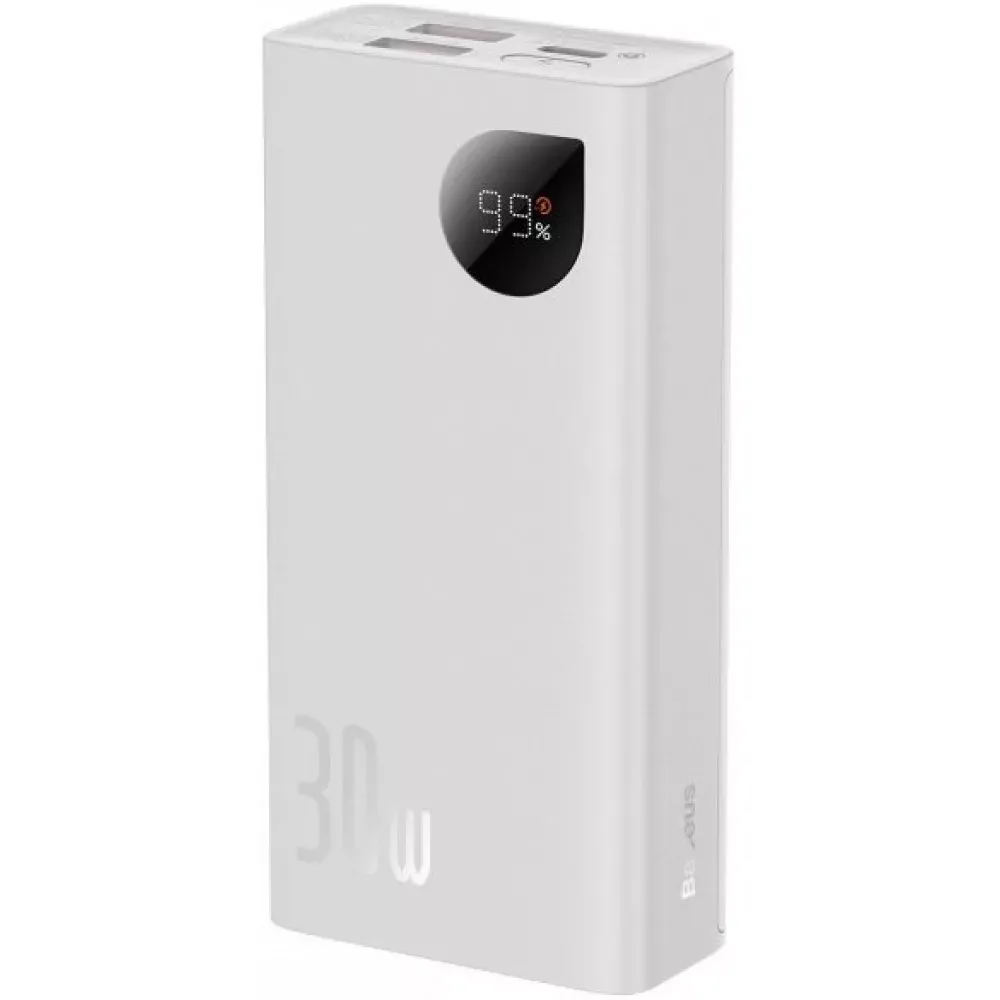 Power Bank 10000 mAh 30W Digital Display Baseus — PPAD040002 White — фото 7