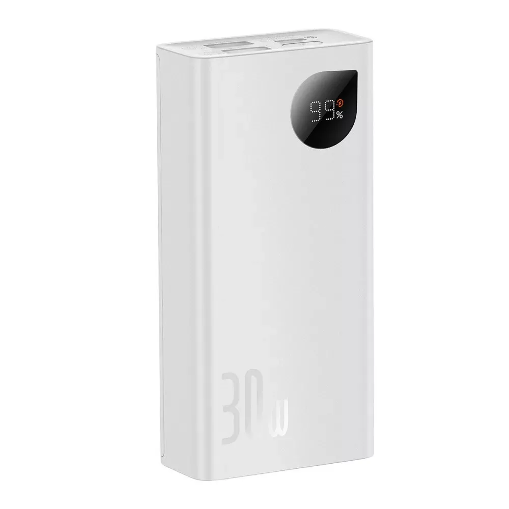 Power Bank 10000 mAh 30W Digital Display Baseus — PPAD040002 White — фото 9