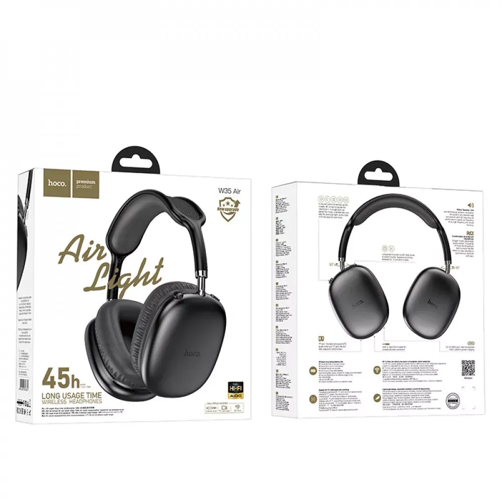 Bluetooth Headphones — Hoco W35 Air Triumph — Black — фото 4