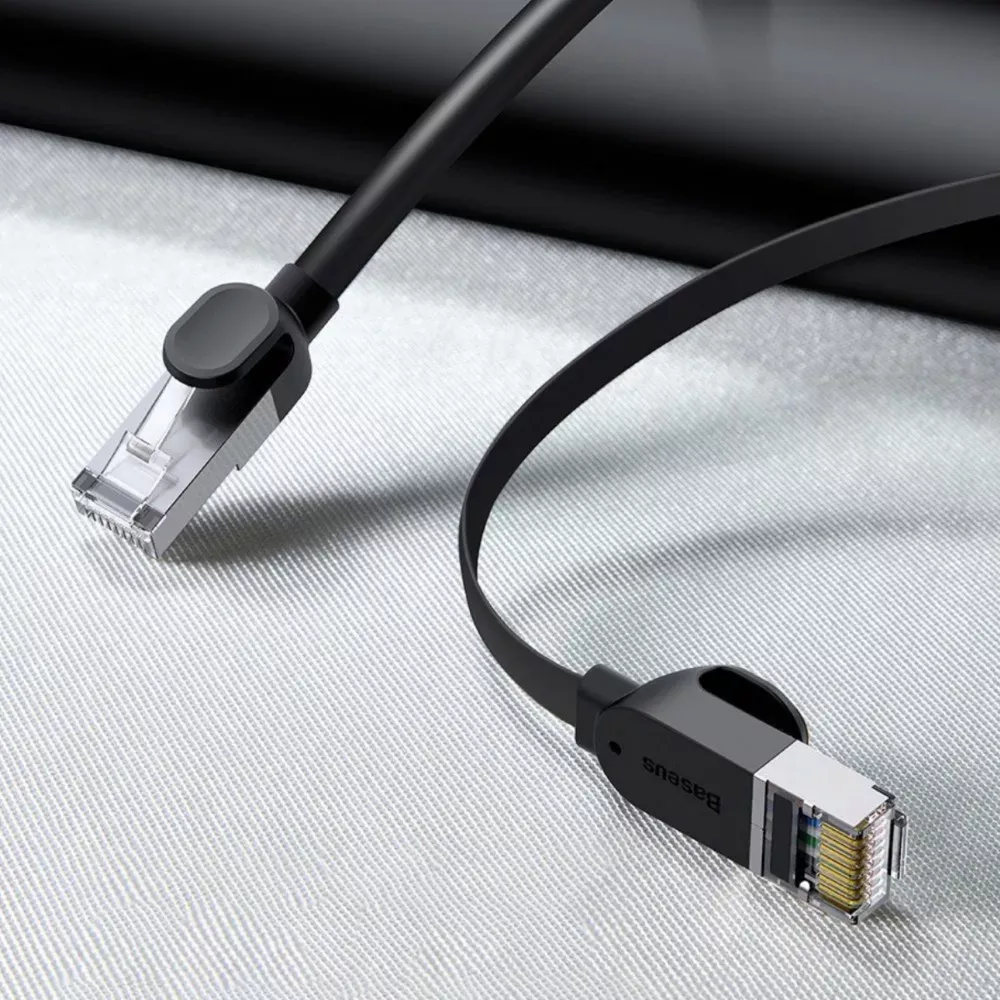 Six types of RJ45 Gigabit network cable 5m Baseus high Speed Black — PCWL-D01 Black — фото 7