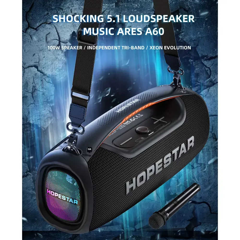 §Портативна колонка — Hopestar A60 100W — Black — фото 5