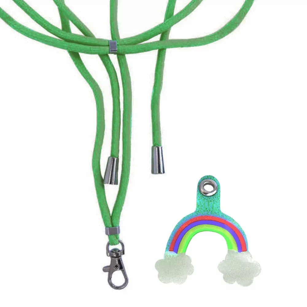 Шнурок на шею «Rainbow» — Dark Green — Различные