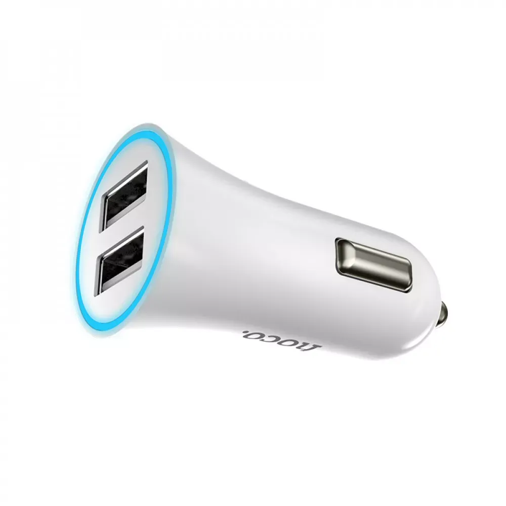 Car Charger | 12W | 2 USB — Hoco UC204 — Black — фото 6