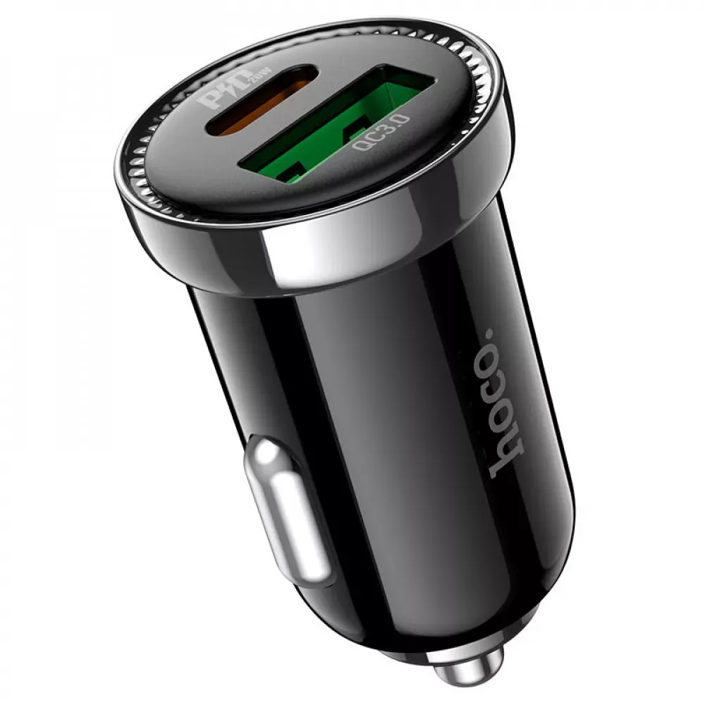 Car Charger | 20W | PD | USB QC3.0 | USB - C | — Hoco Z44 — Black — фото 6