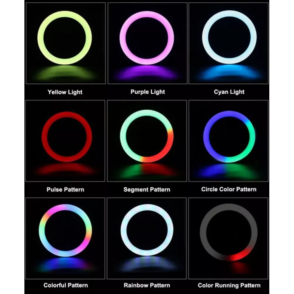 Лампа Кольцевая RGB LED MJ-45 — фото 5