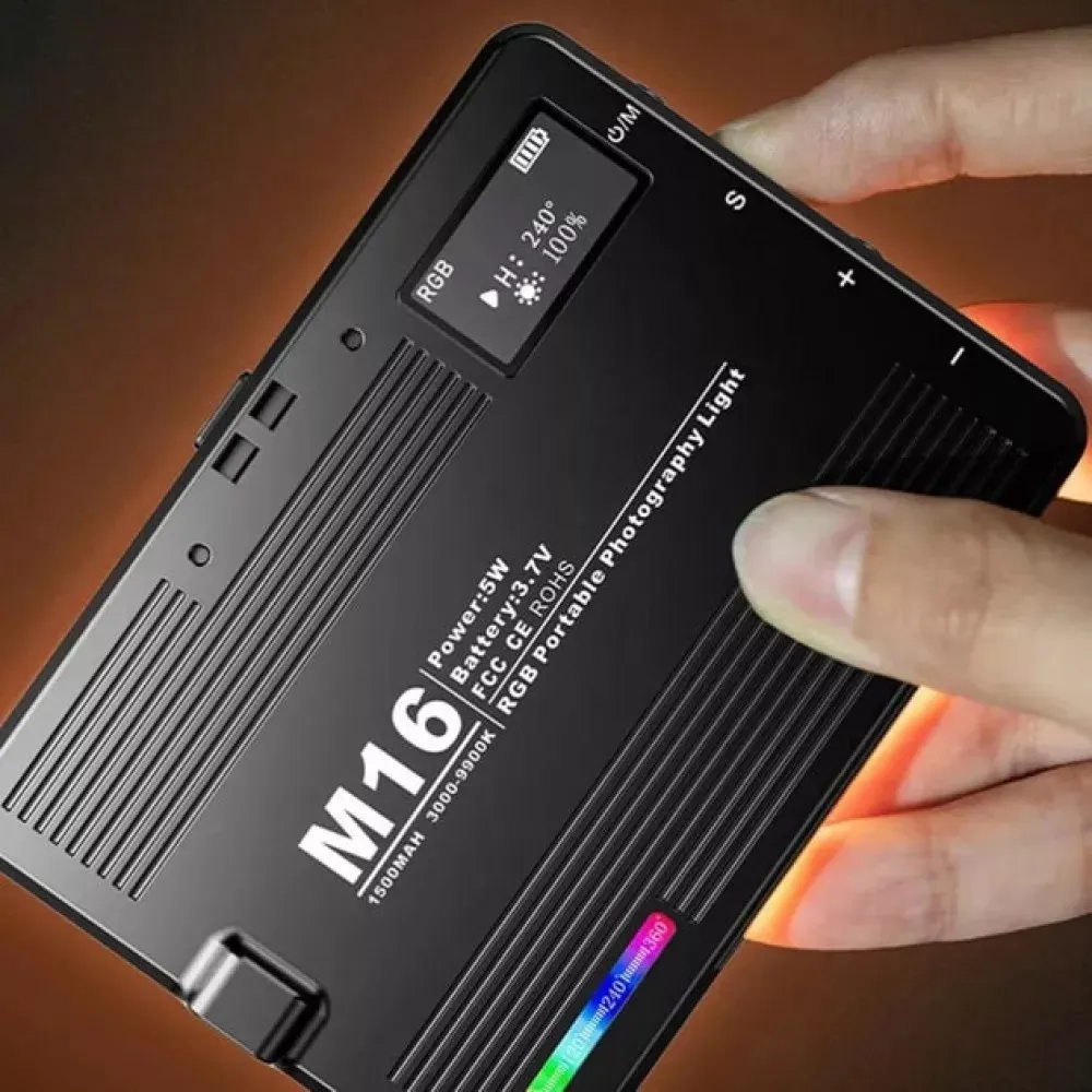 Накамерный видеосвет LED RGB — M16 — фото 5