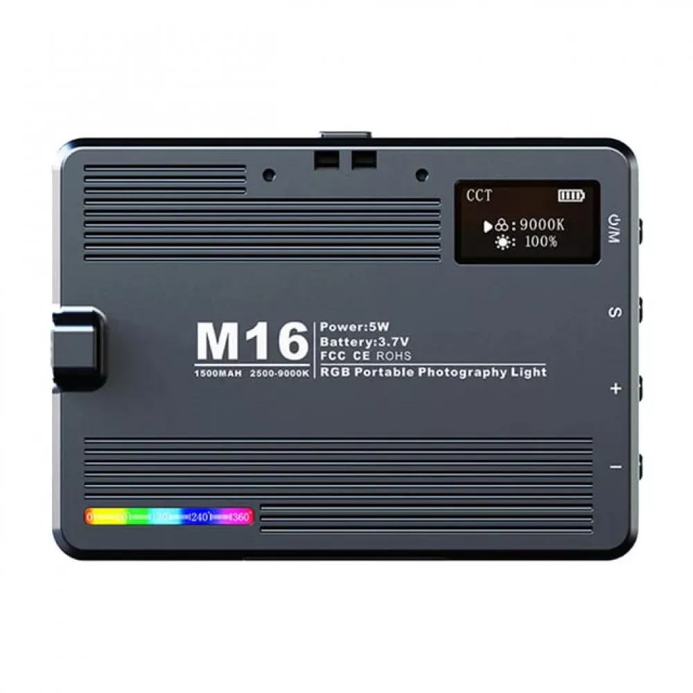 Накамерный видеосвет LED RGB — M16 — фото 9
