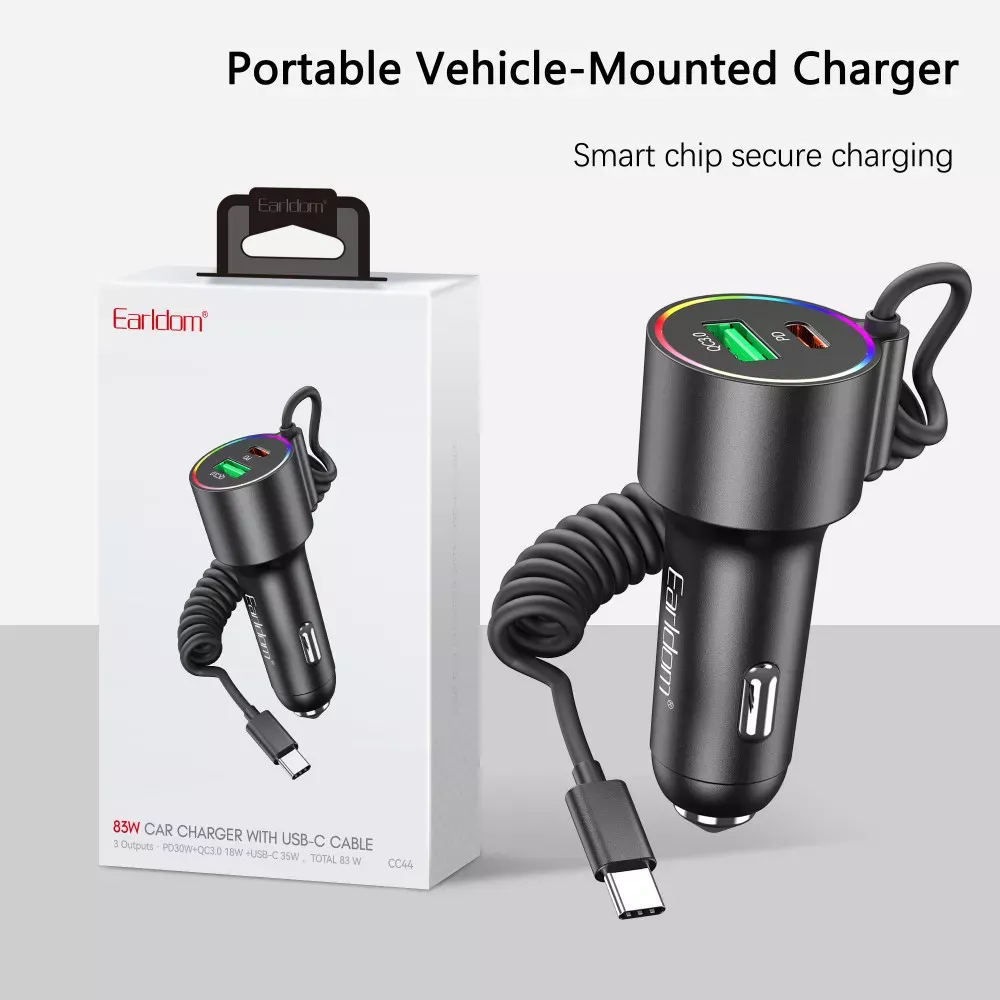 Car Charger 83W 1U 1C Earldom ES-CC44 — фото 9