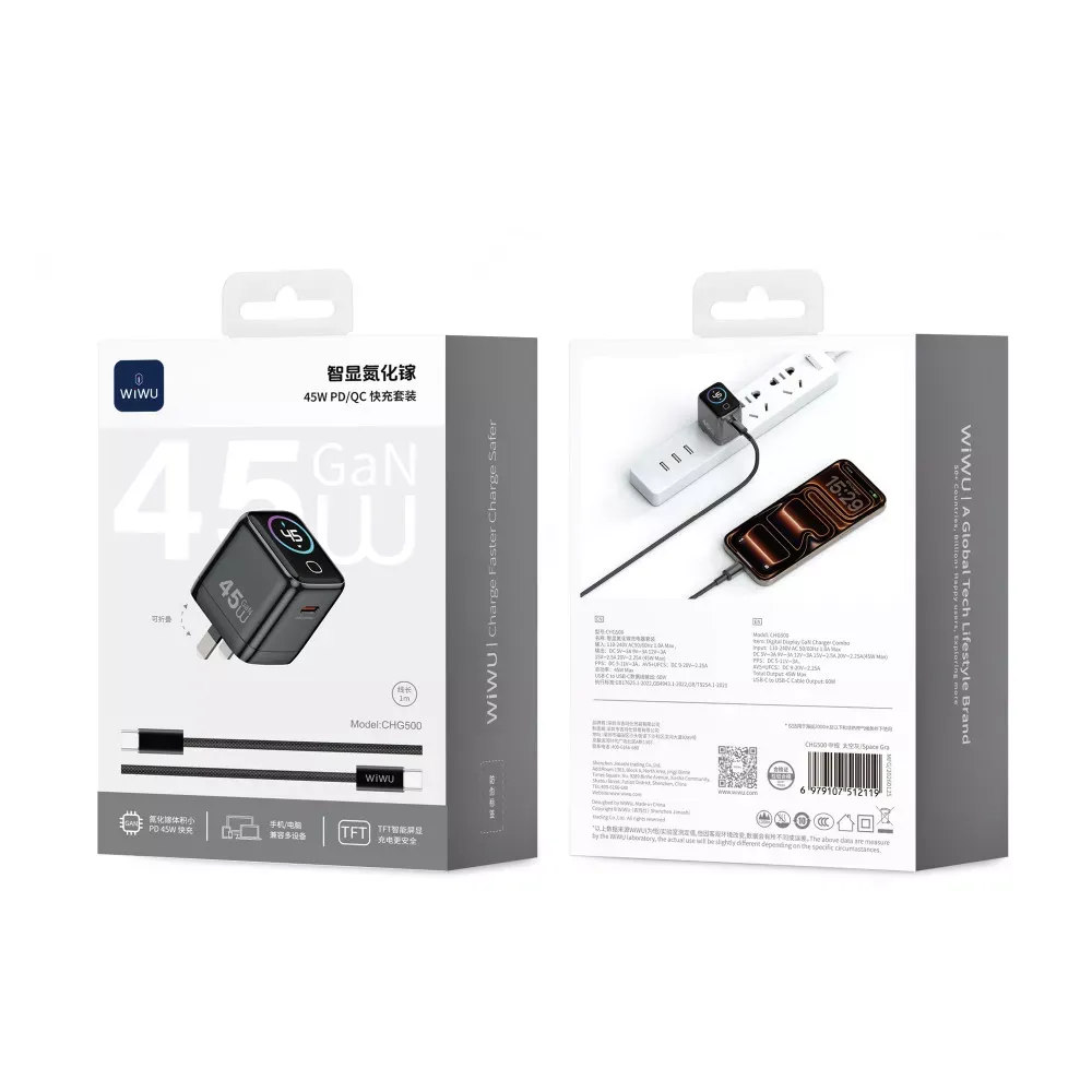 Home Charger | 45W | GaN | PD3.0 — Wiwu CHG500 — фото 5