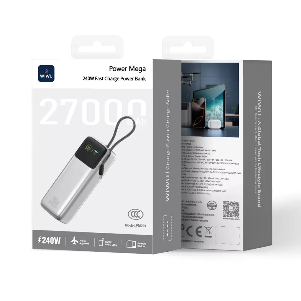 Power Bank 27000 mAh | 240W — WiWU PM201 — фото 3