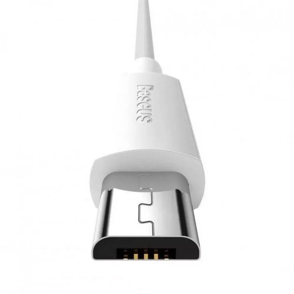 Кабель Micro 2.1A Baseus Simple Wisdom (2PCS/Set） — TZCAMZJ-02 White — фото 8