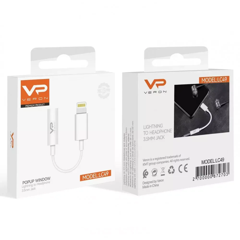 Adapter Lightning To 3.5mm Veron LC49 — фото 3
