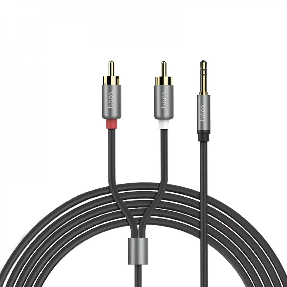 Cable Dual RCA To 3.5mm Hoco UPA10 Lotus Metal Gray — фото 7