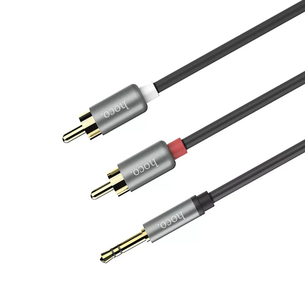 Cable Dual RCA To 3.5mm Hoco UPA10 Lotus Metal Gray — фото 9