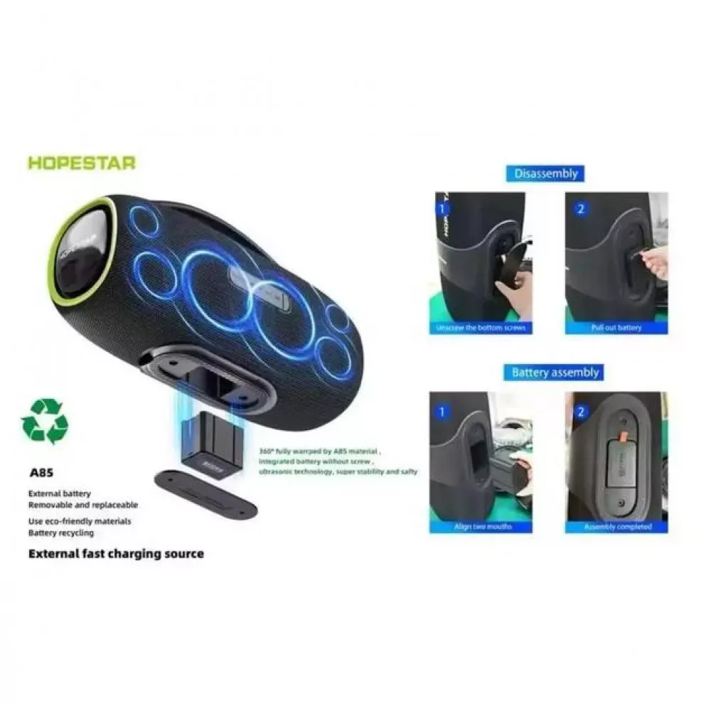 Портативна колонка Hopestar A85 400W — Blue