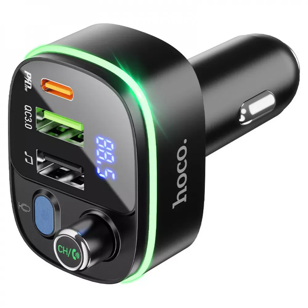 Fm Transmitter MP3 | Car Charger | 3.0A | PD20W | 2U — Hoco E62 — Black — фото 5