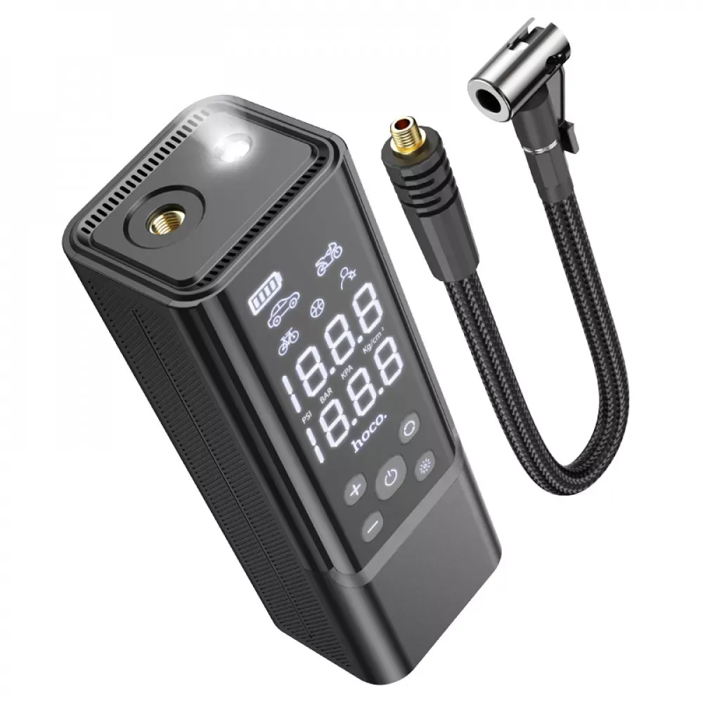 Hoco car air pump ZP7 Maddy 5000mAh 10.3bar — Black — Hoco