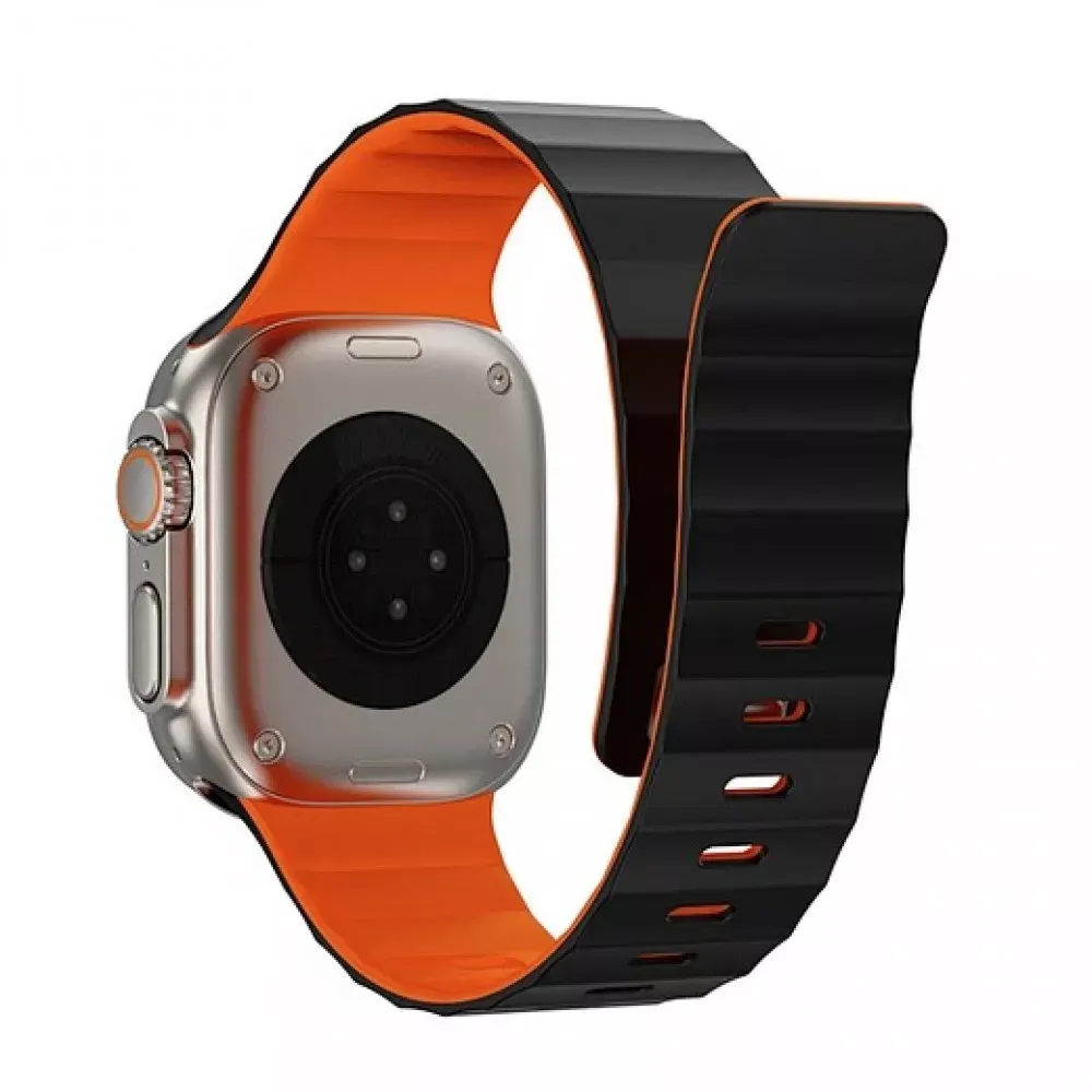 Ремінець Wiwu Wi-WB301 Apple Watch 42 44 45 49 mm — Black&Orange — фото 3