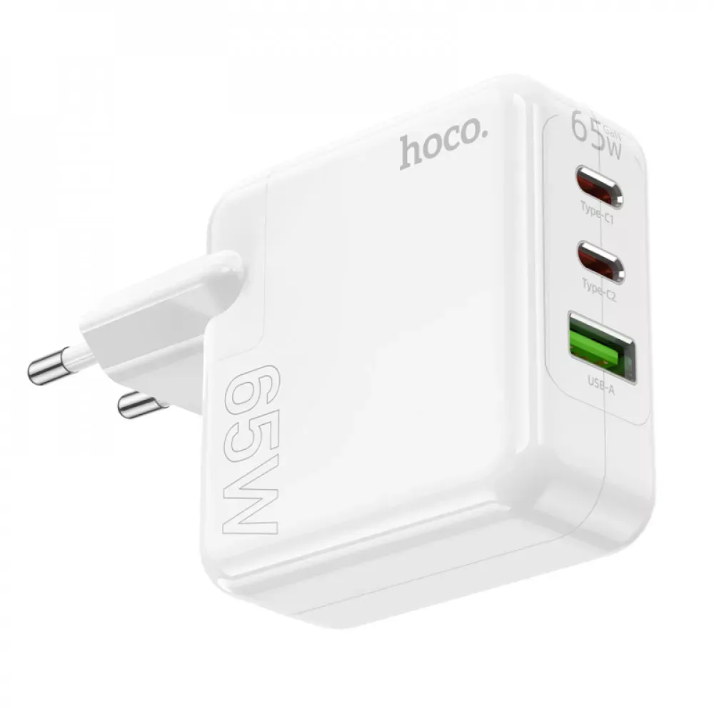 Home Charger 65W GaN 2PD QC 3.0 Hoco C115A — White — фото 5