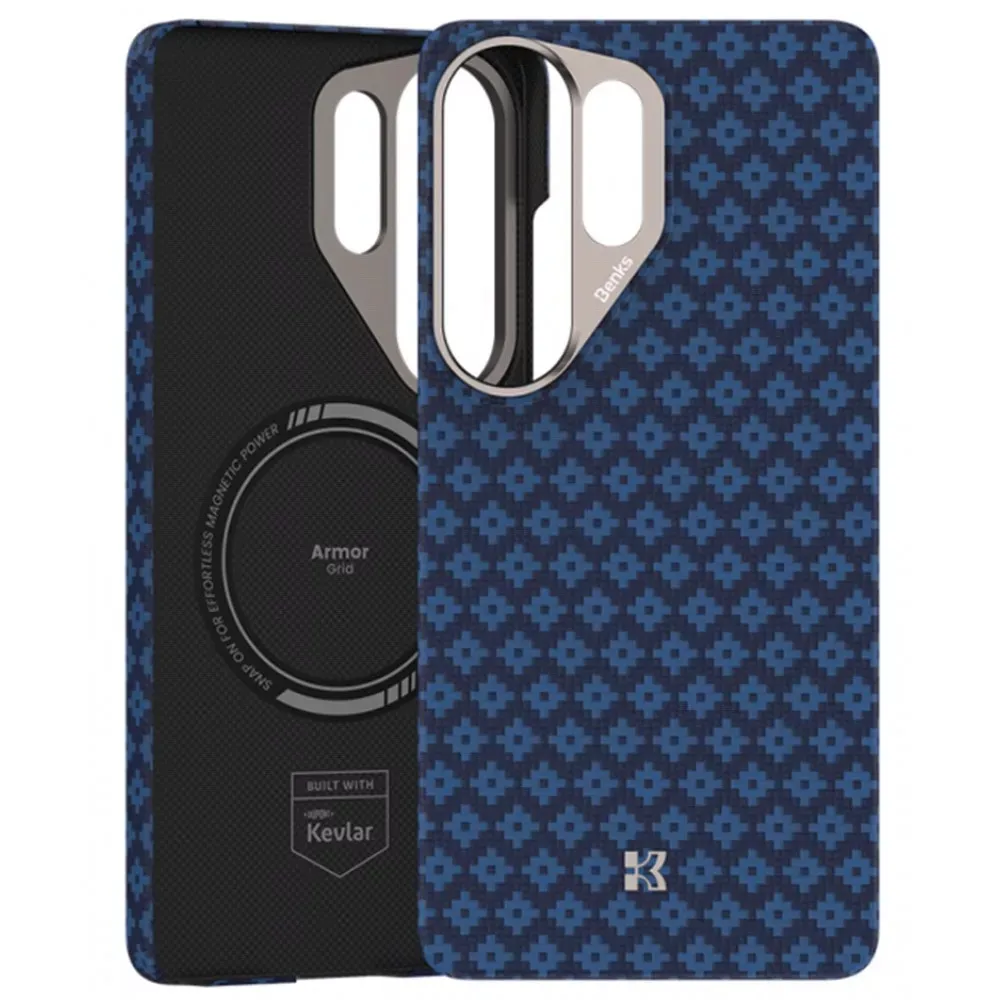 Benks ArmorAir ArmorGrid kevlar case — Samsung S26 Ultra — Blue