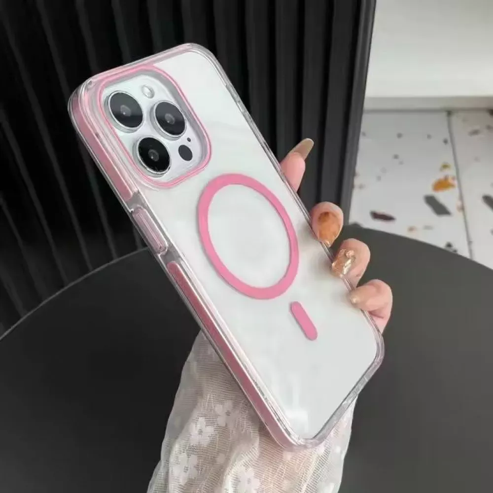 Colorful Case With Magsafe — iPhone 12 ; 12 Pro — Pink — Apple Apple iPhone 12 Pro 6.1", Apple iPhone 12 6.1"