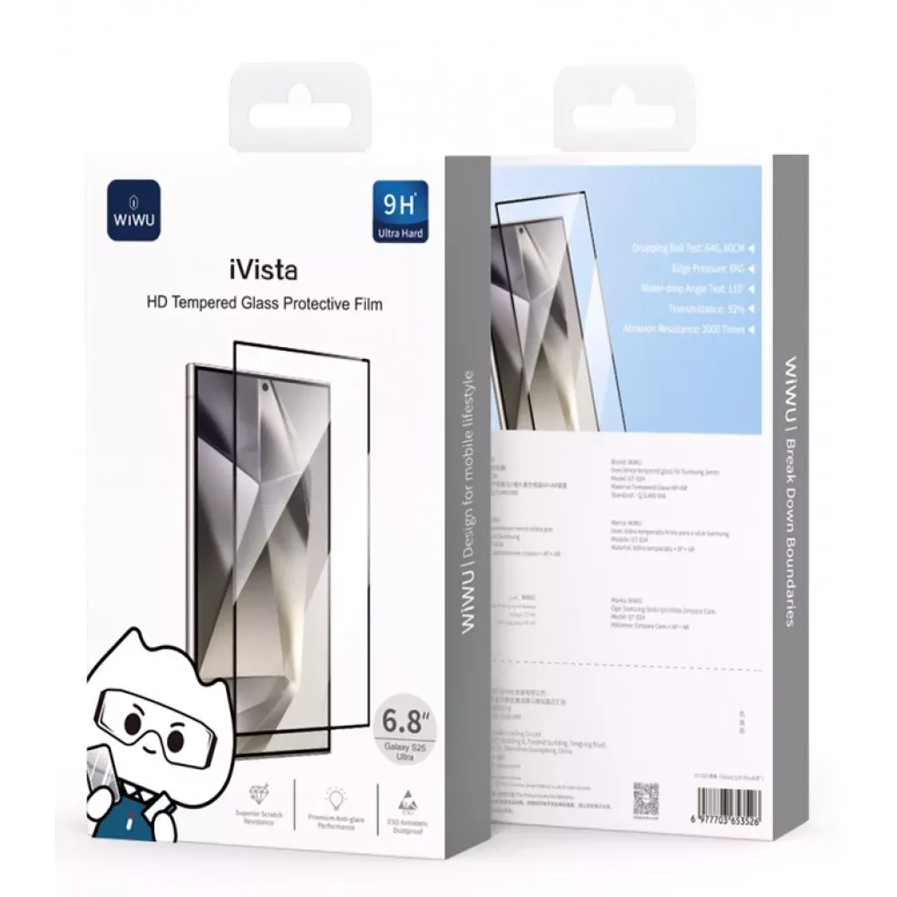 WiWU iVista HD Tempered Glass GT-024 — Samsung S26 Ultra — Wiwu Samsung S26 Ultra