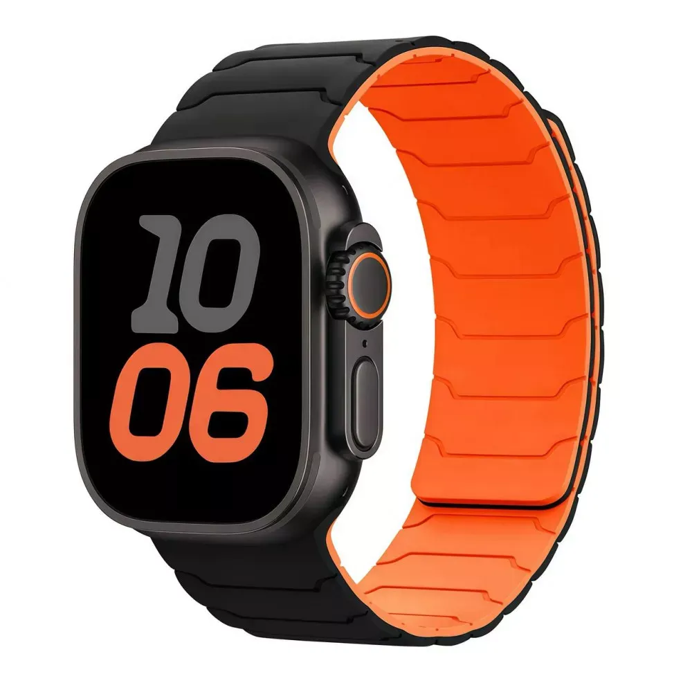 Ремінець Armor Magnetic Band — Apple Watch 38 mm | 40 mm | 41 mm — Black&Orange