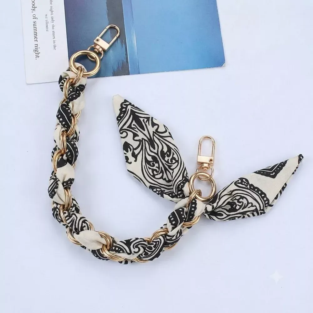 Шнурок на руку « Silk Scarf » — White & Black — Различные