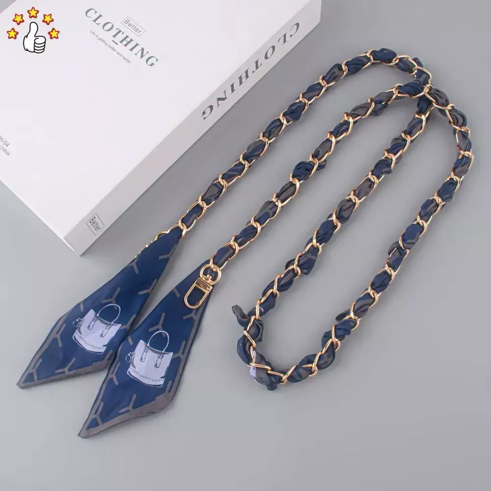 Шнурок на шею Silk Scarf — Dark Blue