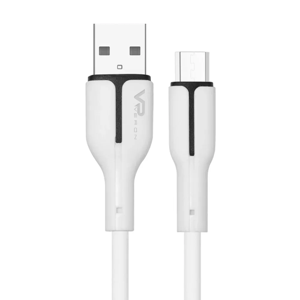 Кабель Micro 2.4A (1m) Veron MS06 Silicon — White — VERON