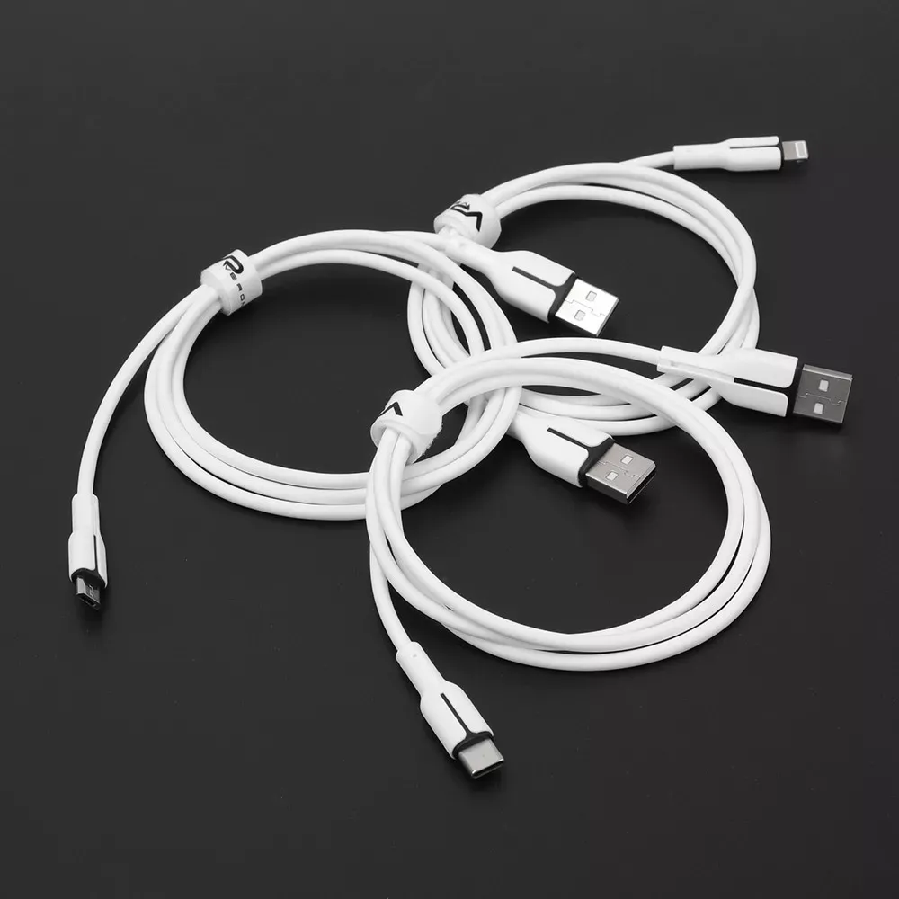 Кабель Micro 2.4A Veron MS06 Silicon — White — фото 5