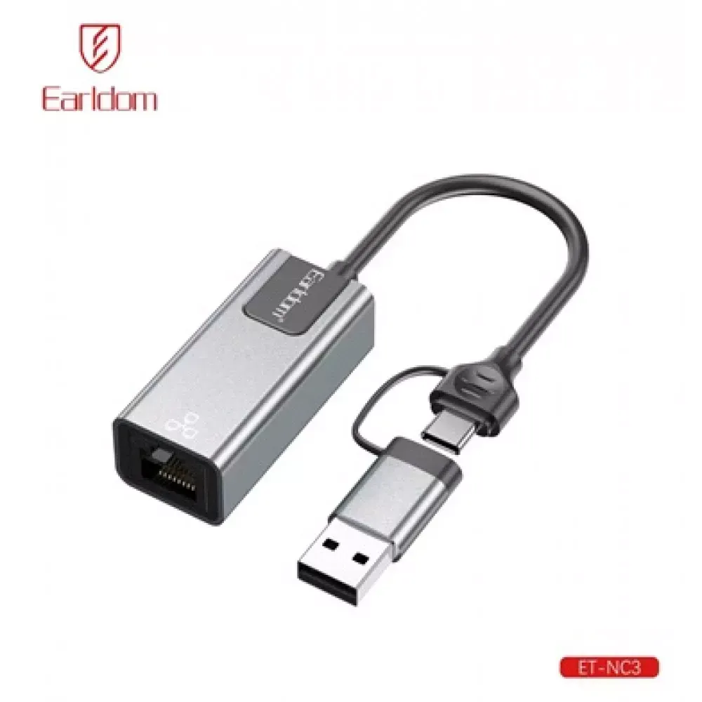 USB C + USB Ethernet Adapter 100 gigabit — Earldom ET-NC3