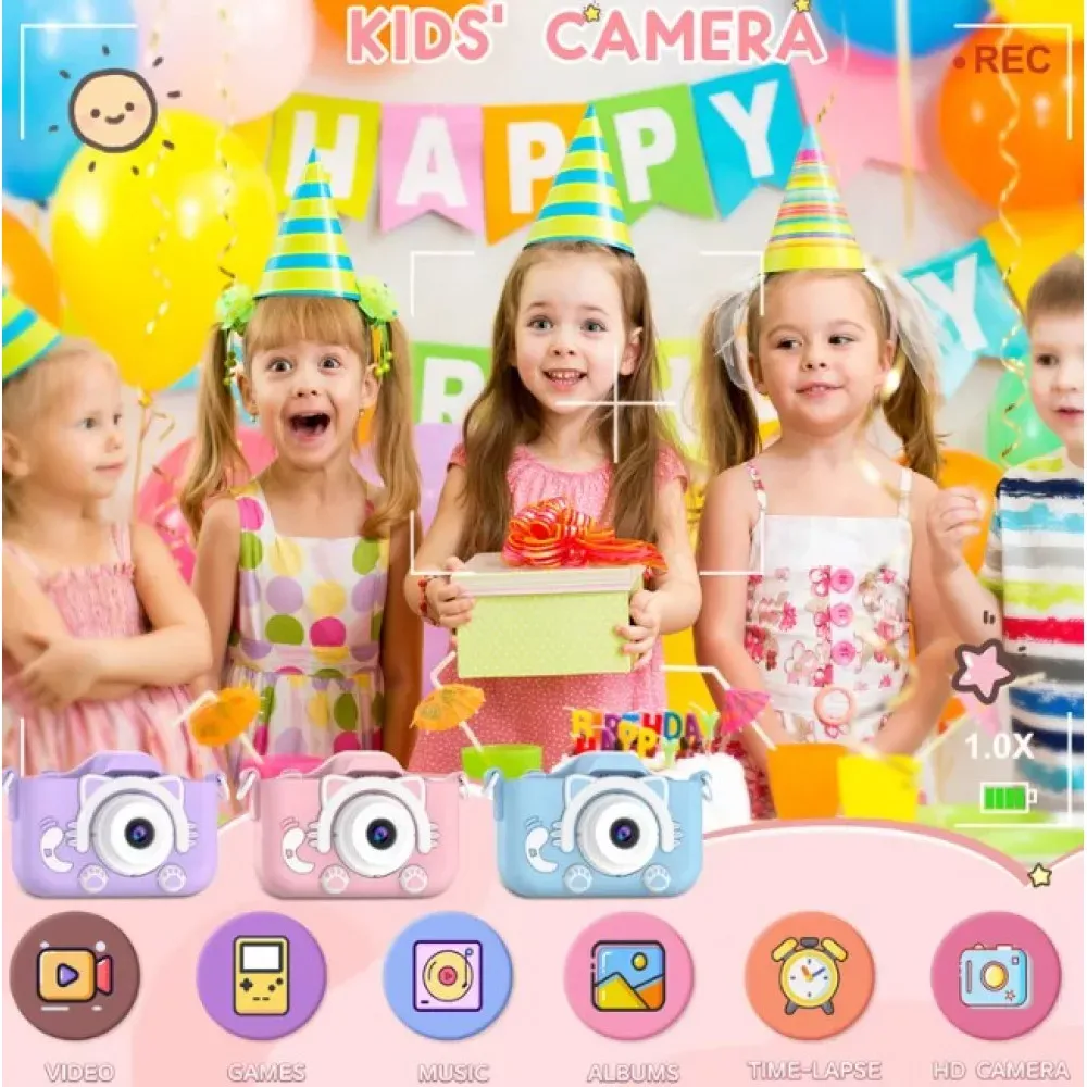Фотоаппарат детский Children`s fun Camera X15 — Pink Rainbow — фото 3