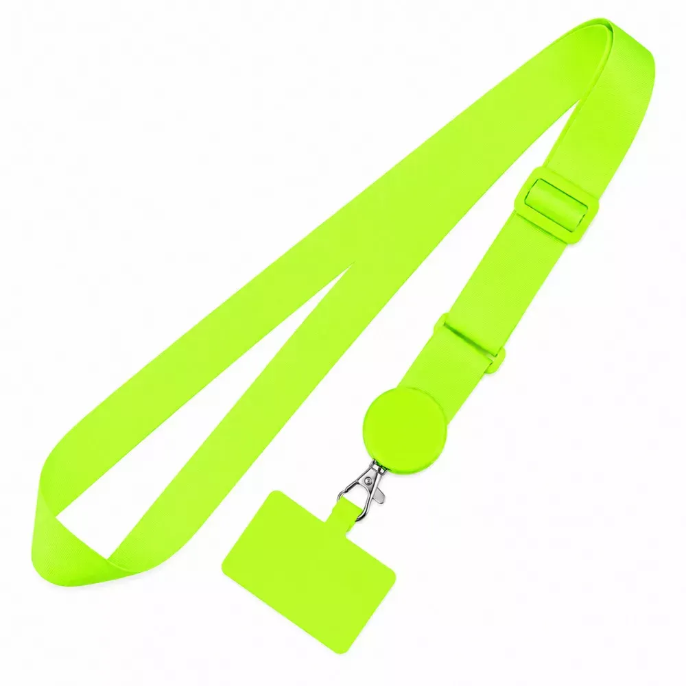 Шнурок на шею Round Clip — Neon Green