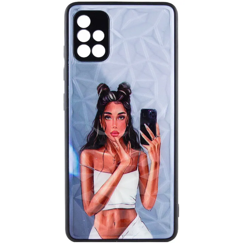 TPU+PC чохол Prisma Ladies для Samsung Galaxy A51 Black in White — фото 2