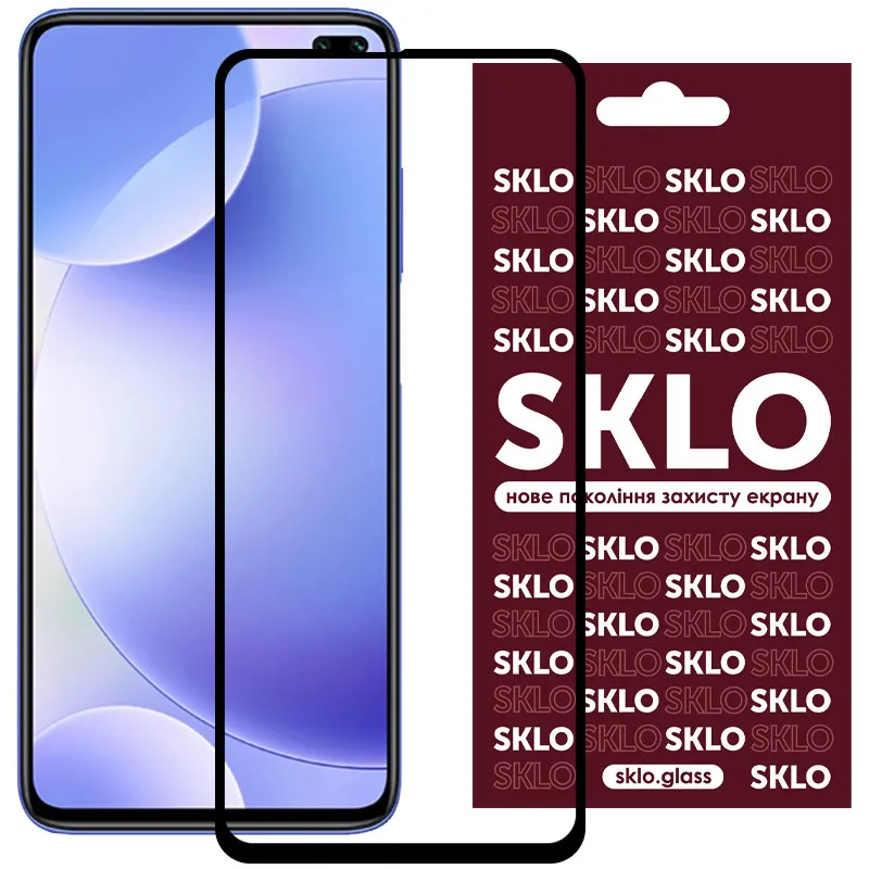 Захисне скло SKLO 3D для Xiaomi K30 / Poco X3 / X3 NFC / X3 Pro / Mi 10T/ Mi 10T Pro Чорний