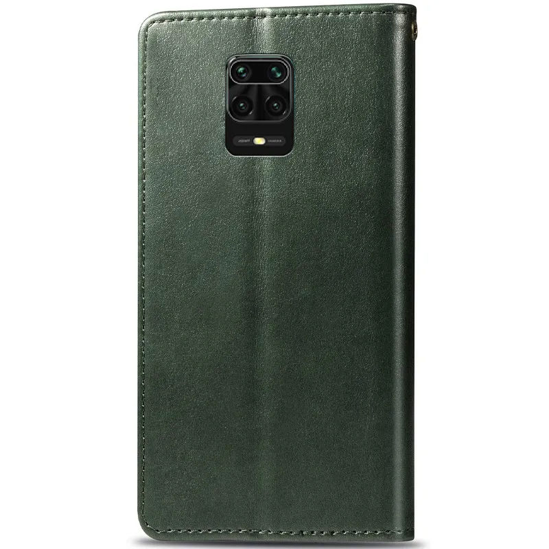 Шкіряний чохол-книжка GETMAN Gallant для Xiaomi Redmi Note 9s / Note 9 Pro / Note 9 Pro Max Зелений — фото 4