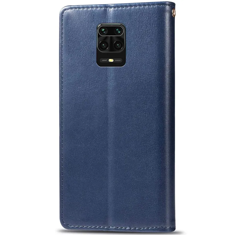 Шкіряний чохол-книжка GETMAN Gallant для Xiaomi Redmi Note 9s / Note 9 Pro / Note 9 Pro Max Синій — фото 4