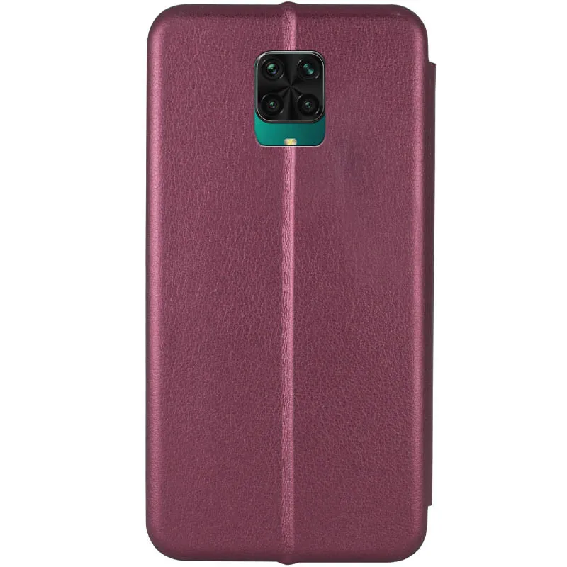 Шкіряний чохол-книжка Classy для Xiaomi Redmi Note 9s / Note 9 Pro / Note 9 Pro Max Бордовий — фото 3