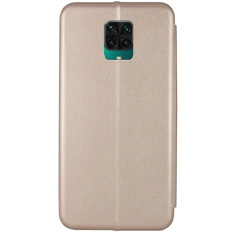Шкіряний чохол-книжка Classy для Xiaomi Redmi Note 9s / Note 9 Pro / Note 9 Pro Max Золотий — фото 3