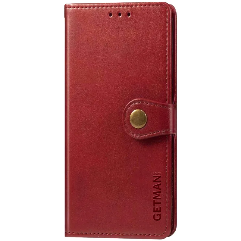 Шкіряний чохол-книжка GETMAN Gallant для Xiaomi Redmi Note 9 / Redmi 10X Червоний