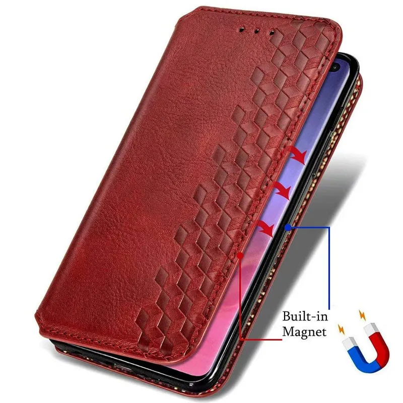 Шкіряний чохол-книжка GETMAN Cubic для Xiaomi Redmi Note 9s / Note 9 Pro / Note 9 Pro Max Червоний — фото 4