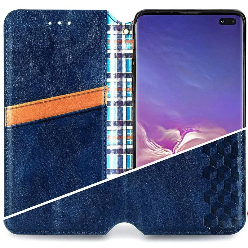 Шкіряний чохол-книжка GETMAN Cubic для Xiaomi Redmi Note 9s / Note 9 Pro / Note 9 Pro Max Синій — фото 6