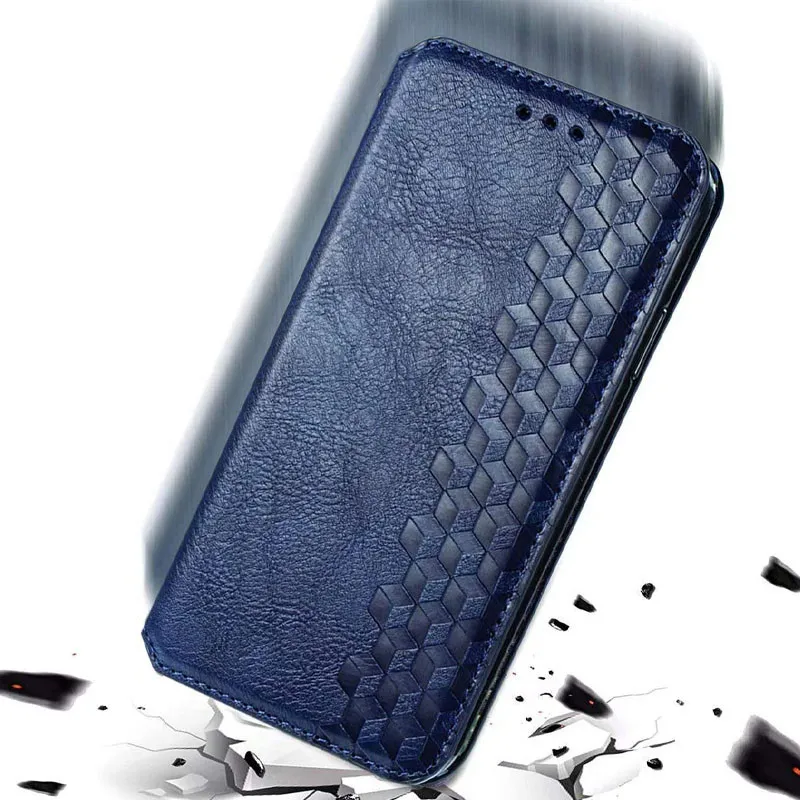 Шкіряний чохол-книжка GETMAN Cubic для Xiaomi Redmi Note 9s / Note 9 Pro / Note 9 Pro Max Синій — фото 7